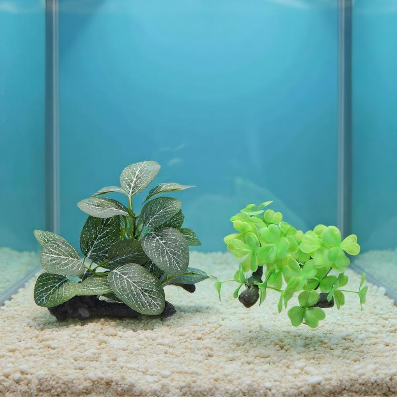 Planted Aquarium With Driftwood - Künstliche Treibholzpflanze für Aquarium-Dekoration, Kunststoff-Pflanzenzweige, Ornament