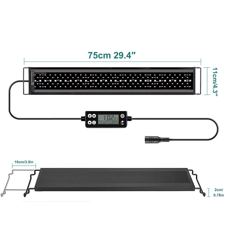 Planted Aquarium Hours - Neue 75cm Vollspektrum LED-Aquariumbeleuchtung für Fischbecken,