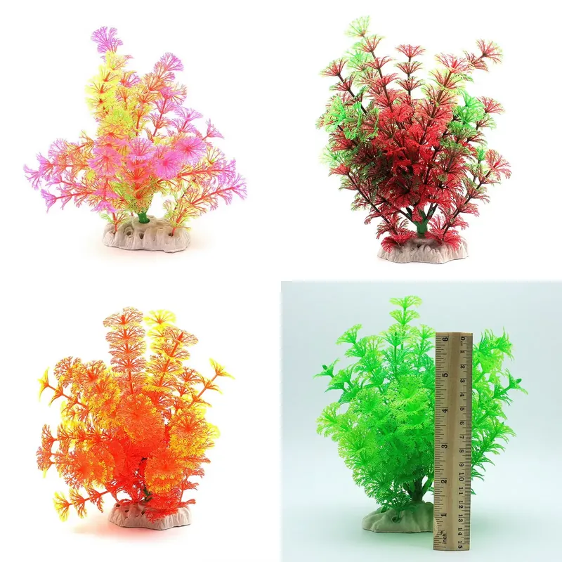 Planted Aquarium Mini - Künstliche Aquarienpflanzen, Kokospalmen, Mini-Bäume für Fischbecken,