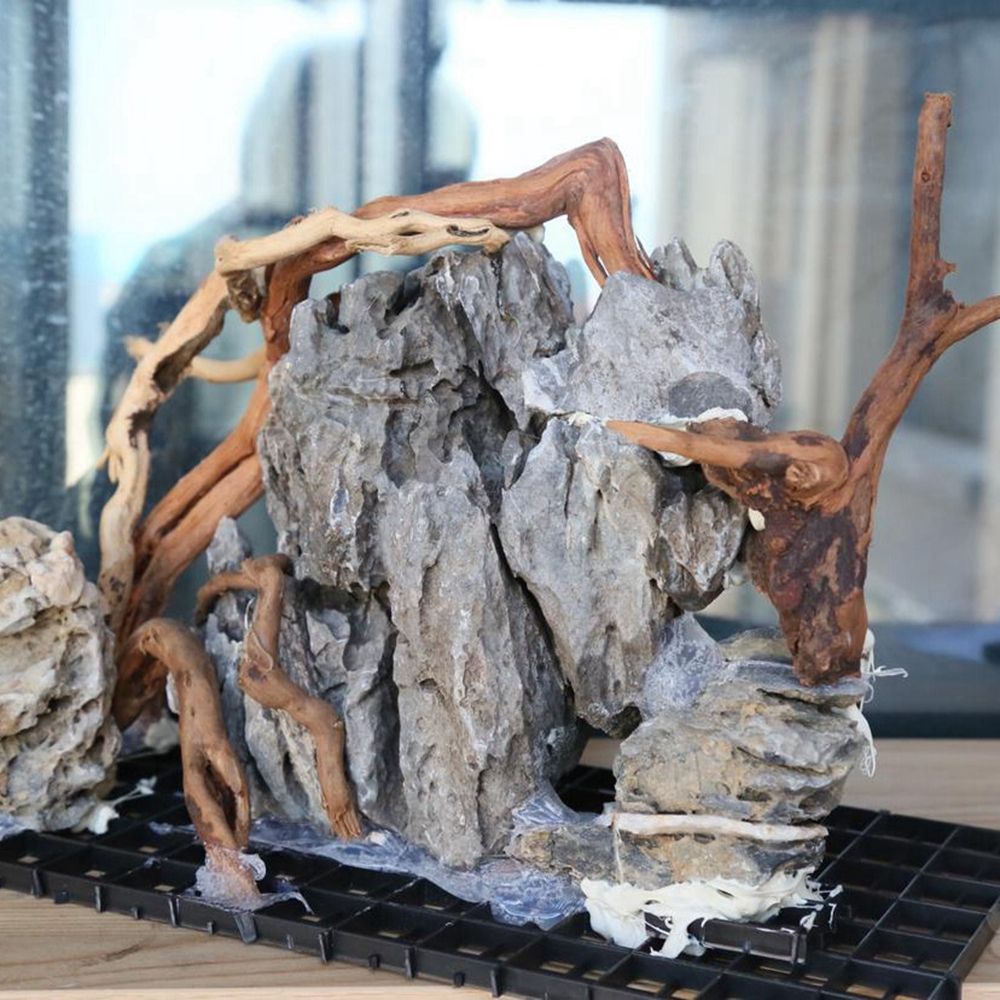 Planted Aquarium With Driftwood - Holz 1 Stück Aquarium Dekoration Beckenhintergrund