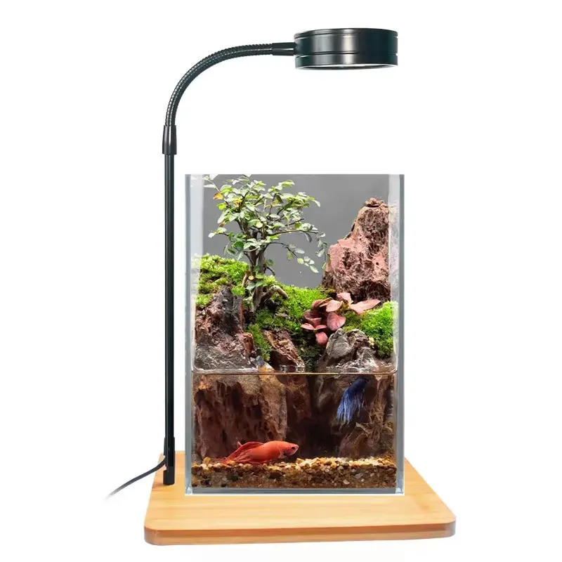 Planted Aquarium Hours - Desktop-Dekorationsleuchte mit Timer, dimmbare LED-Aquariumlampe für
